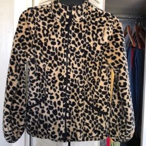 NWOT Children’s Place girls cheetah print jacket.